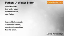 David Kowalczyk - Father:  A Winter Storm