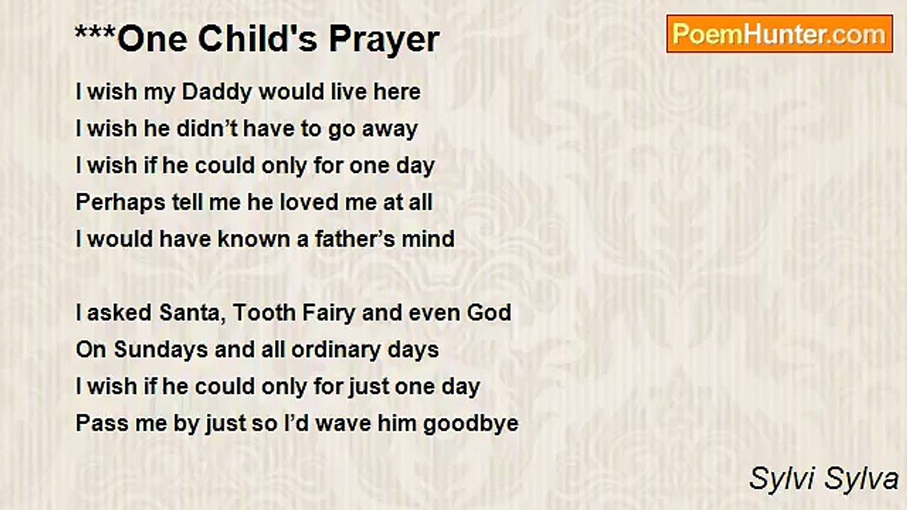 Sylvi Sylva - ***One Child's Prayer