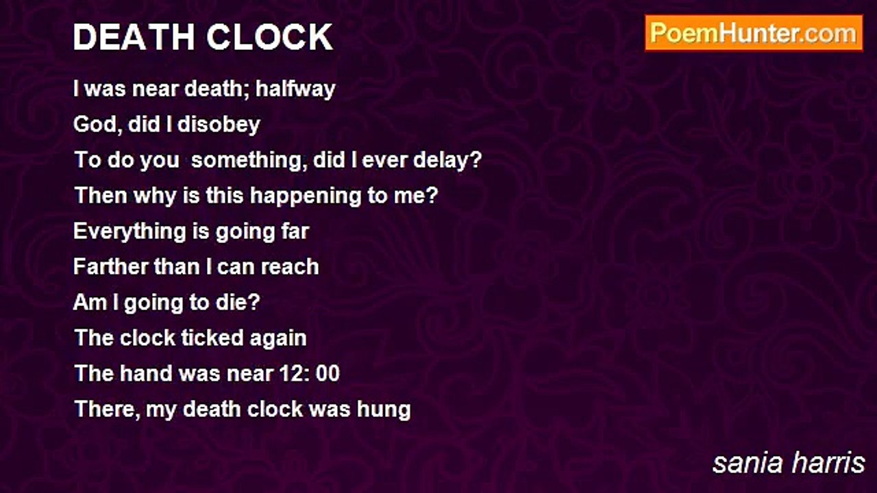 sania harris - DEATH CLOCK