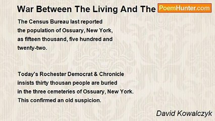 David Kowalczyk - War Between The Living And The Dead