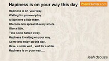 leah dsouza - Hapiness is on your way this day