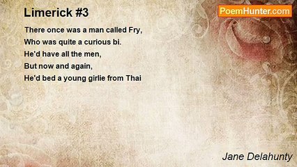 Jane Delahunty - Limerick #3