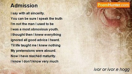 ivor or ivor.e hogg - Admission