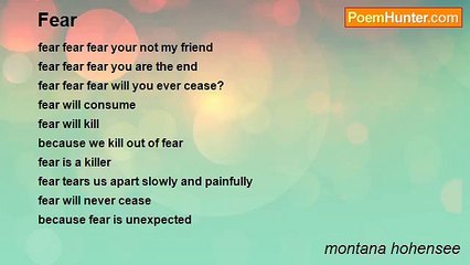 Montana Hohensee - Fear: A Deep Dive into Anxiety and Darkness 🖤