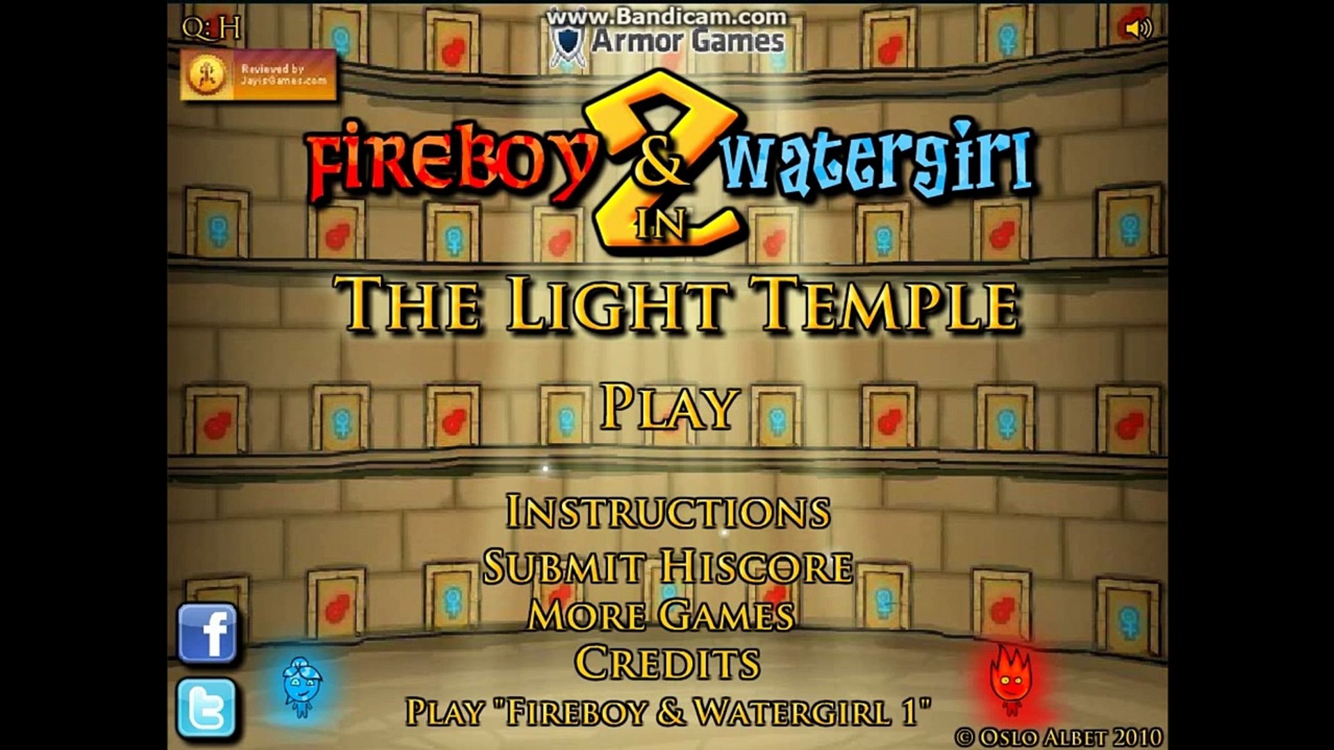 Fireboy And Watergirl 2: The Light Temple Level 5 Full Gameplay 