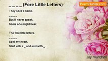 lilly mandrell - _ _ _ _ (Fore Little Letters)