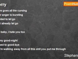 Stephanie MIller - Sorry