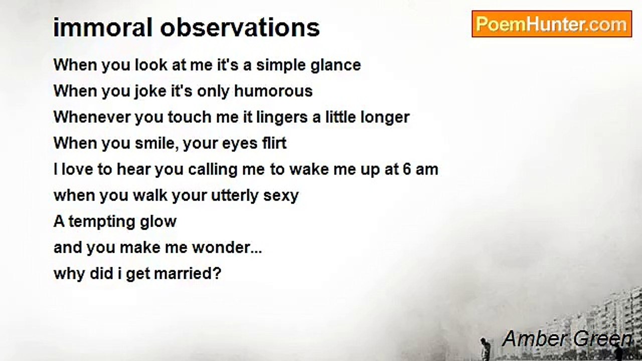 Amber Green - immoral observations