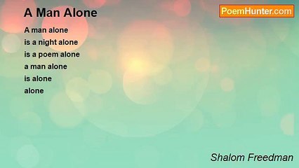 Shalom Freedman - A Man Alone
