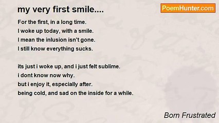 Born Frustrated - my very first smile....
