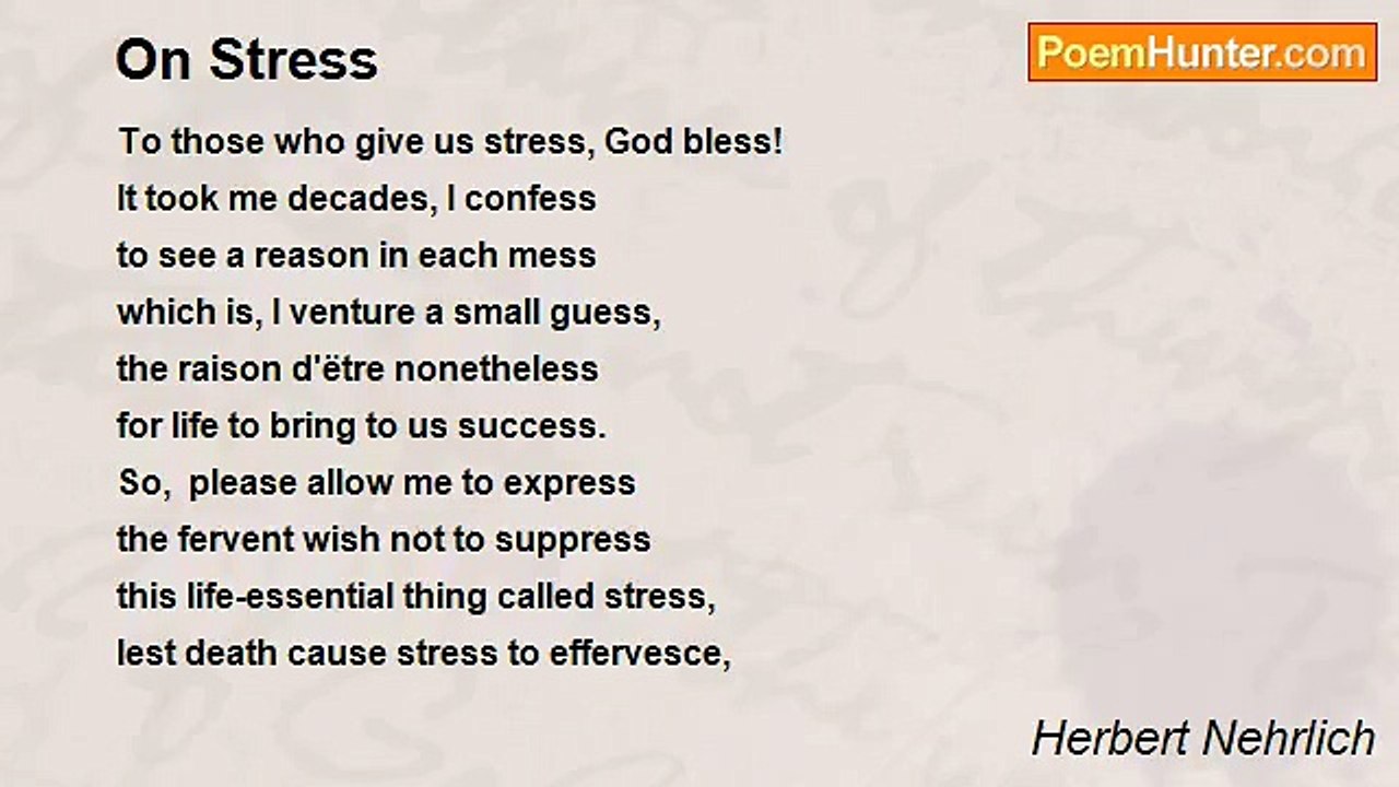 Herbert Nehrlich - On Stress