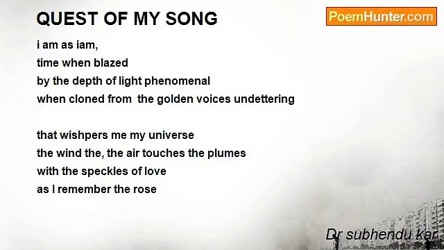 Dr subhendu kar - QUEST OF MY SONG