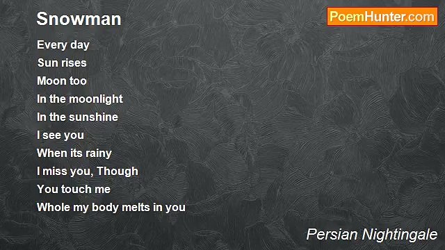 Persian Nightingale - Snowman