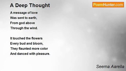Seema Aarella - A Deep Thought