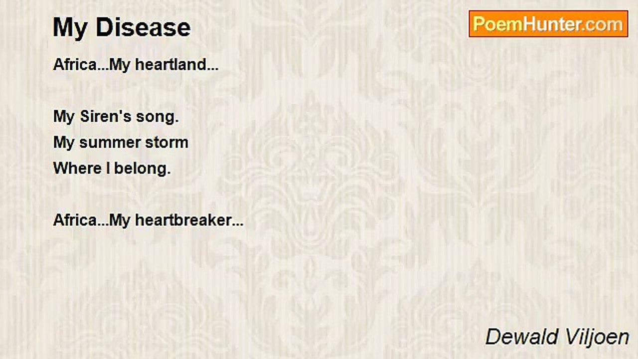 Dewald Viljoen - My Disease