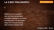 Gregory Wm. Gunn - LA Z BOY PHILOSOPHY