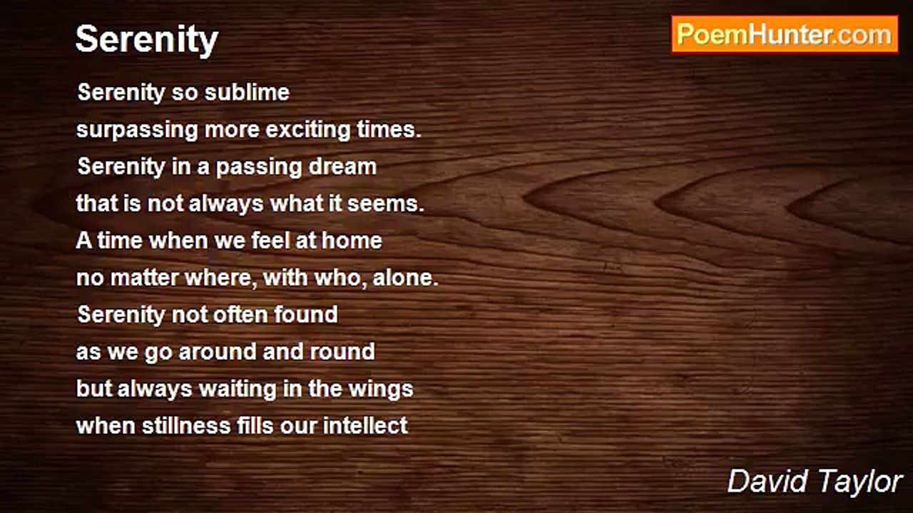 David Taylor - Serenity