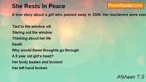 Afshaan T.S - She Rests In Peace