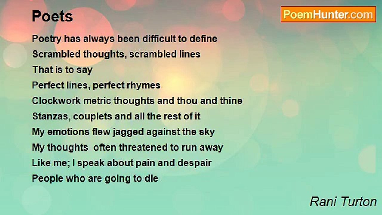 Rani Turton - Poets