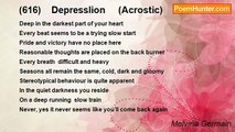 Melvina Germain - (616)    Depresslion     (Acrostic)