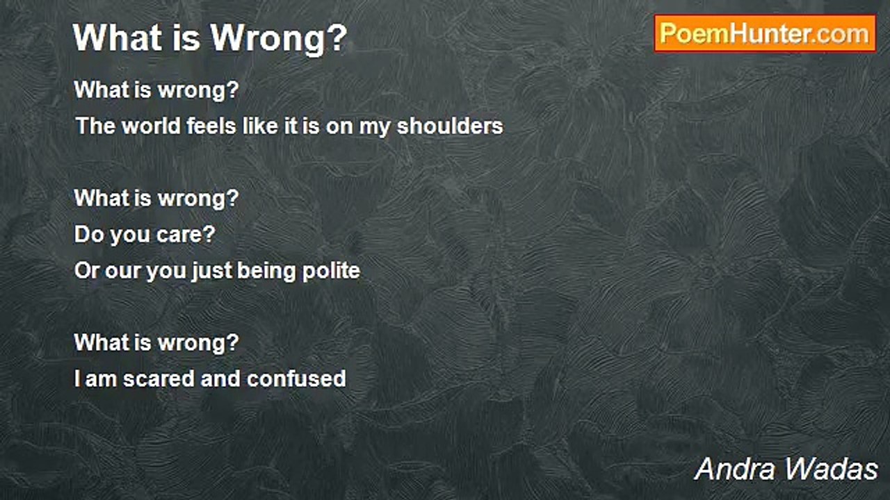 Andra Wadas - What is Wrong?