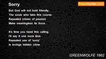 GREENWOLFE 1962 - Sorry