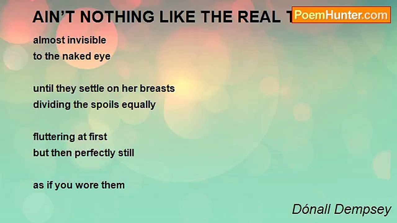 Dónall Dempsey - AIN’T NOTHING LIKE THE REAL THING.