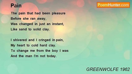 GREENWOLFE 1962 - Pain