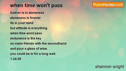shannon wright - when time won't pass