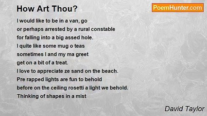 David Taylor - How Art Thou?