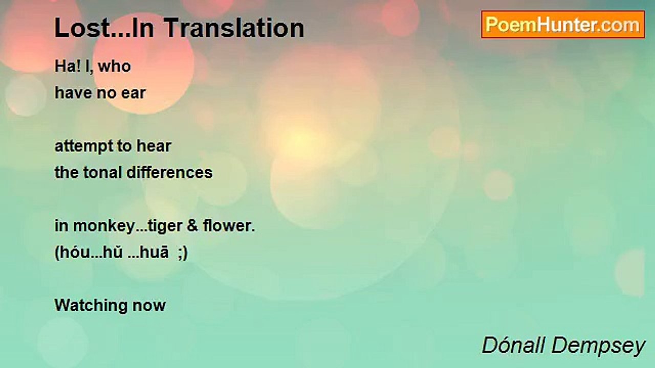 Dónall Dempsey - Lost...In Translation