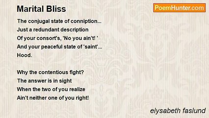 elysabeth faslund - Marital Bliss