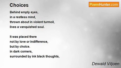 Dewald Viljoen - Choices