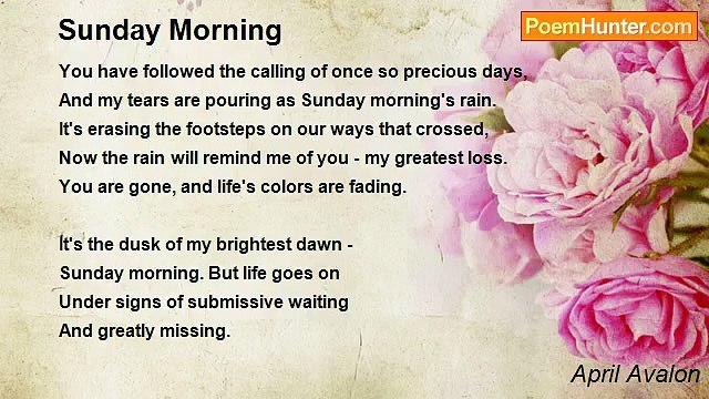 April Avalon - Sunday Morning