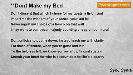 Sylvi Sylva - **Dont Make my Bed