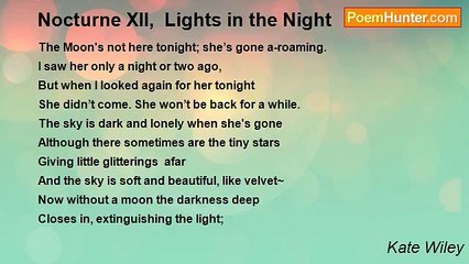 Kate Wiley - Nocturne XII,  Lights in the Night