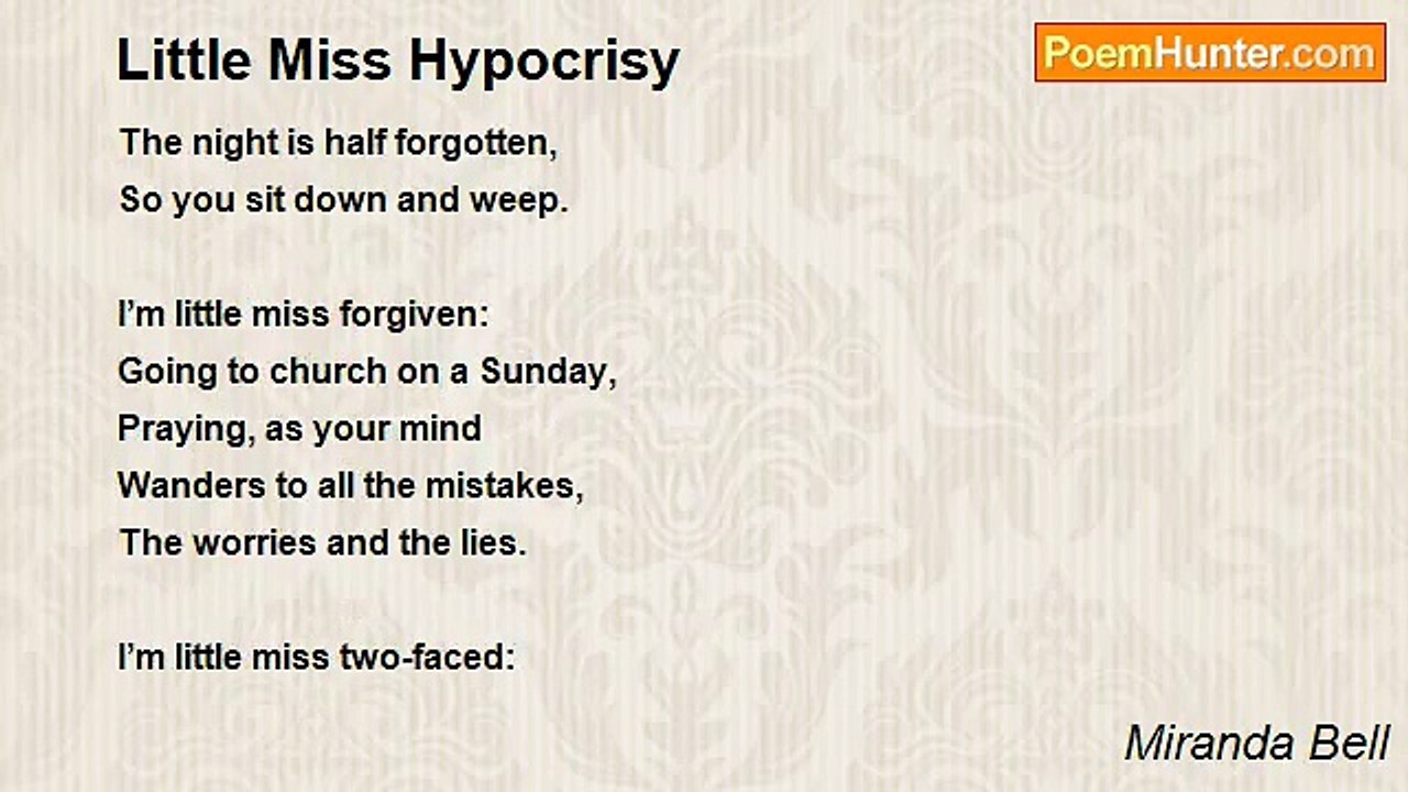 Miranda Bell - Little Miss Hypocrisy