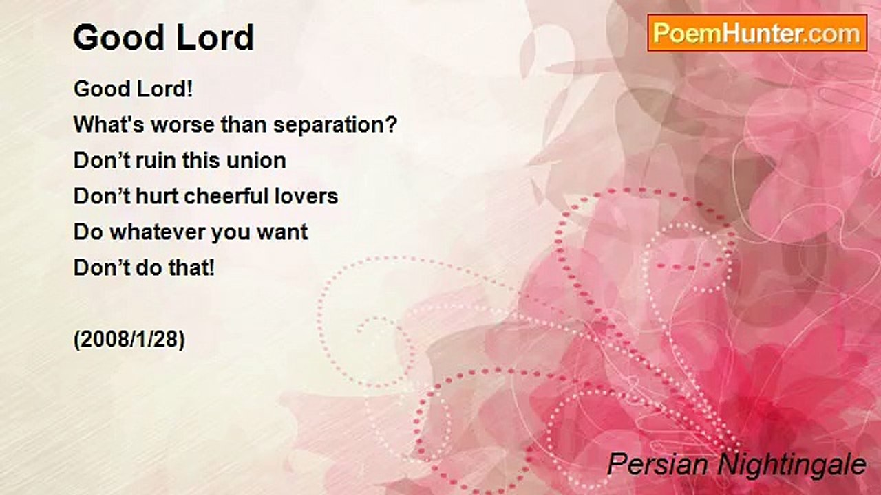 Persian Nightingale - Good Lord