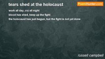 russell campbell - tears shed at the holocaust