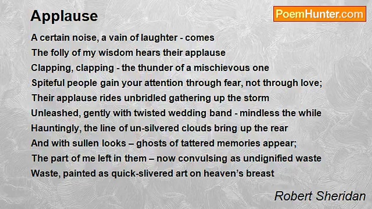 Robert Sheridan - Applause