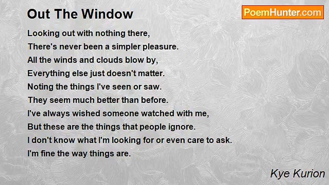 Kye Kurion - Out The Window