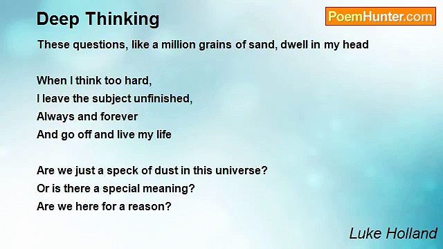 Luke Holland - Deep Thinking