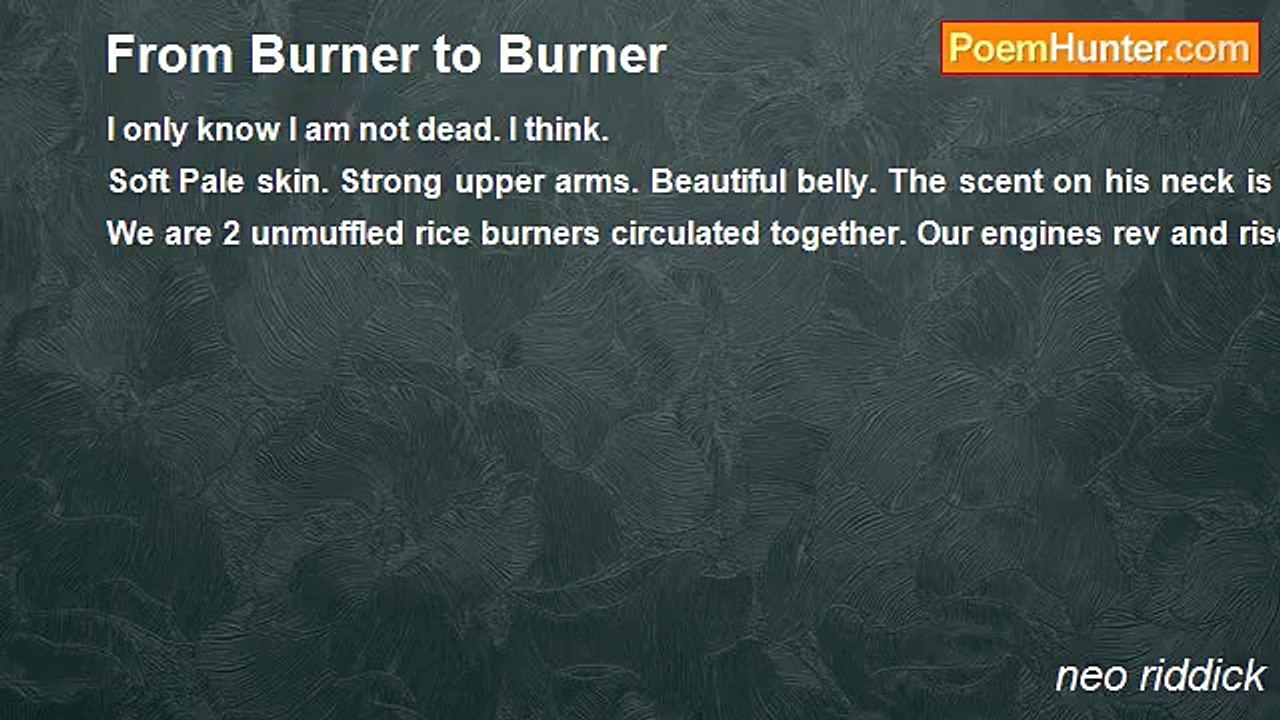 neo riddick - From Burner to Burner