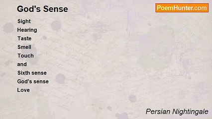 Persian Nightingale - God's Sense