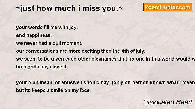 Dislocated Heart - ~just how much i miss you.~
