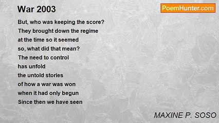 MAXINE P. SOSO - War 2003