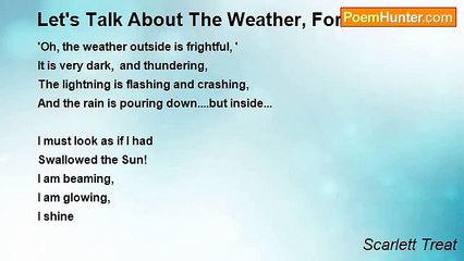 Scarlett Treat - Let's Talk About The Weather, For Donall