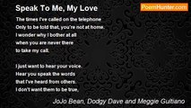 JoJo Bean, Dodgy Dave and Meggie Gultiano - Speak To Me, My Love