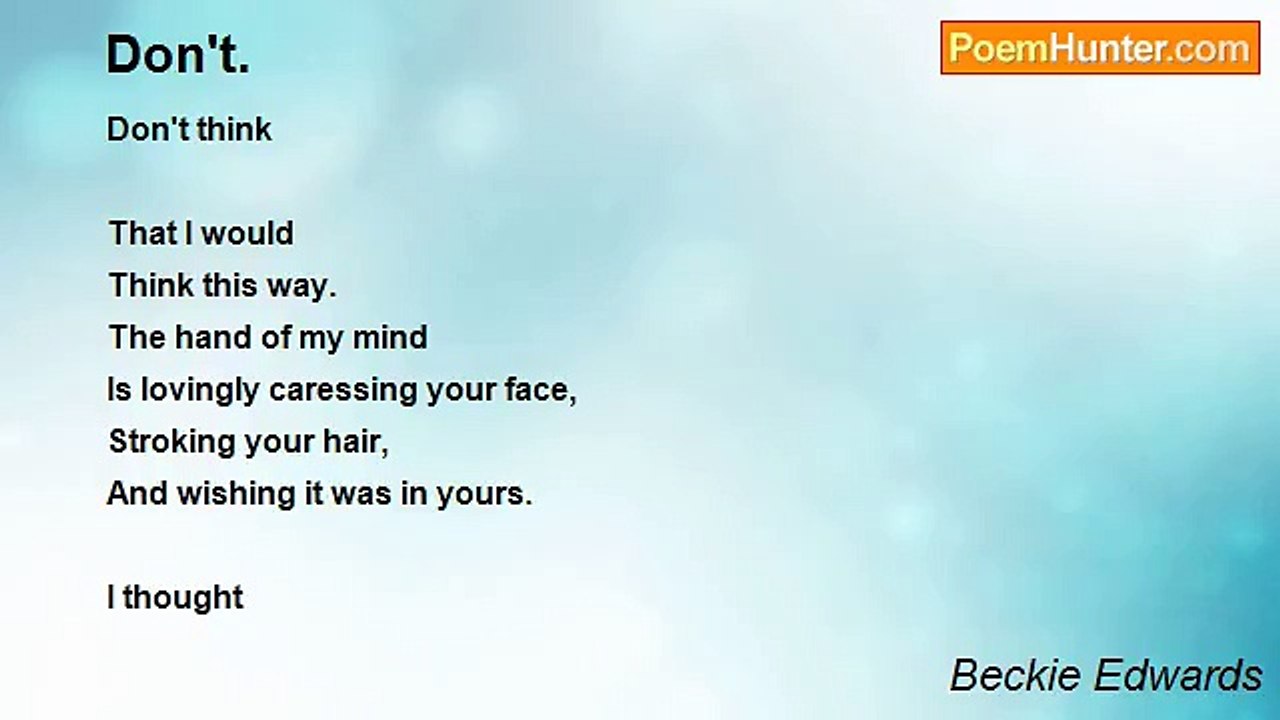 Beckie Edwards - Don't.