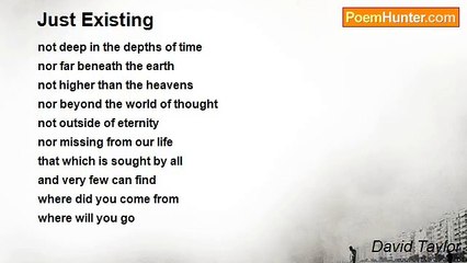 David Taylor - Just Existing